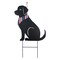 19.7" Patriotic Black Metal Dog Yard Stake– Decorative Garden Silhouette